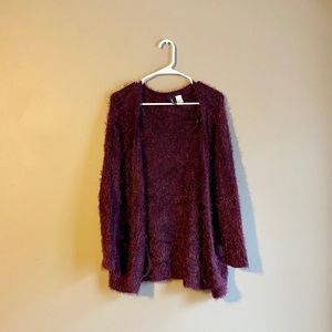Fuzzy Cardigan Sweater